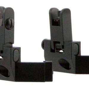 TacFire IS003 45 Degree Flip Up Iron Sight/Springloaded  Black Anodized Front and Rear for AR-Platform