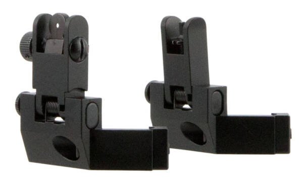 TacFire IS003 45 Degree Flip Up Iron Sight/Springloaded  Black Anodized Front and Rear for AR-Platform