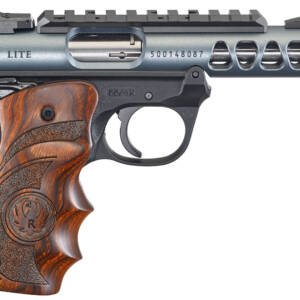 Ruger 43921 Mark IV 22/45 *MA Compliant 22 LR 10+1 4.40" Satin Stainless Steel Barrel, Diamond Gray Anodized Ventilated Aluminum w/Picatinny Rail Slide, Polymer Frame, Contoured Wood Laminate Grip