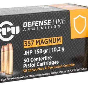 PPU PPD357 Defense  357Mag 158gr Jacketed Hollow Point 50 Per Box/10 Case