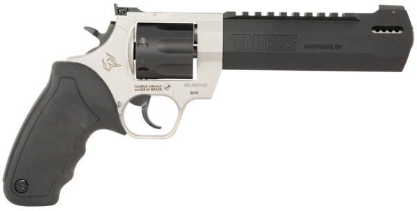 Taurus 2357065RH Raging Hunter  357 Mag 7rd 6.75" Matte Black Oxide Cylinder & Barrel Matte Stainless Steel Frame Black Rubber with Integrated Red Cushion Insert  Grip