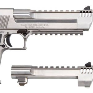 Magnum Research DE50429SRMB Desert Eagle Mark XIX Conversion Combo 50 AE/429 DE 6" 7+1 Overall Stainless Steel Black Rubber Grip