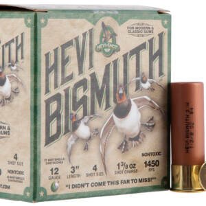 HEVI-Shot HS14004 HEVI-Bismuth  12Gauge 3" 1 3/8oz Bismuth 4Shot 25 Per Box/10 Case
