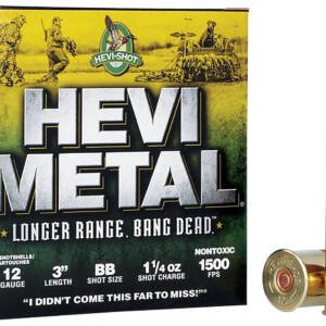 HEVI-Metal HS38088 HEVI-Metal Longer Range 12Gauge 3" 1 1/4oz BBShot 25 Per Box/10 Case