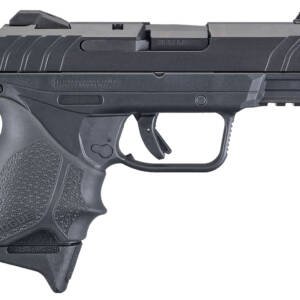 Ruger 3829 Security-9 Compact 9mm Luger  3.42" Barrel 10+1, Black Polymer Frame With Picatinny Acc. Rail, Black Oxide Steel Slide, Hogue Beavertail HandALL Grip Sleeve, Manual Safety
