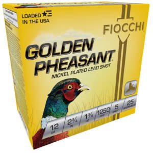 Fiocchi 12GP5 Golden Pheasant Extrema 12Gauge 2.75" 1 3/8oz 5Shot 25 Per Box/10 Case