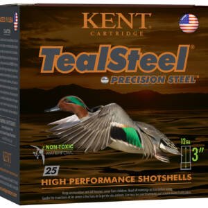 Kent Cartridge KTS123366 TealSteel Precision Steel 12Gauge 3" 1 1/4oz 6Shot 25 Per Box/10 Case