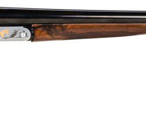 F.A.I.R. FRISPRDL1628 Iside Prestige Deluxe Full Size 16 Gauge Break Open 2.75" 2rd 28" Blued Side By Side Barrel, Silver Stainless Steel Engraved Receiver, Fixed Walnut Stock, Right Hand