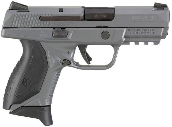 Ruger 8649 American Pistol Compact Pro 45 ACP 3.75" Barrel 7+1, Elite Concrete Cerakote Frame & Slide, MIL-STD-1913 Picatinny Mounting Rail, Loaded Chamber Inspection Port, Trigger Safety