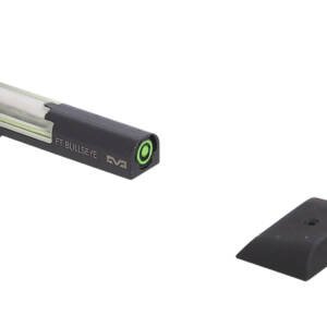 Meprolight USA 632213108 FT Bullseye Front Sight Green/Tritium/Fiber Optic Black Frame, Fits Smith & Wesson M&P Shield, Dovetail Mount
