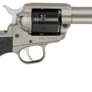 Ruger 2016 Wrangler  22 LR 6 Shot 3.75" Silver Cerakote Steel Barrel, Silver Cerakote Aluminum Frame, Black Cerakote Cylinder, Black Birdshead Grip, Exposed Hammer