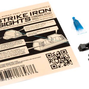 Strike Industries P320SIGHTSSTN Strike Iron Sights  Black/Blank Front Sight Black/Blank Rear Sight Sig Sauer P320 with Rear Dovetail Standard Height