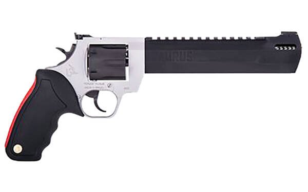 Taurus 2500105RH Raging Hunter  Large Frame 500 S&W Mag 5rd 10" Matte Black Ported/Target Crown Barrel, Matte Black Cylinder, Matte Stainless Steel Frame, Black Rubber Grip