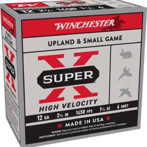 Winchester Ammo X12HV6 Super X High Velocity 12Gauge 2.75" 1 1/4oz 6Shot 25 Per Box/10 Case