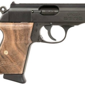 Walther Arms 4796043 PPK/S  Carry Frame 380 ACP 7+1 3.30" Black Steel Barrel, Black Serrated Zinc Alloy Slide Black, Aluminum Frame w/Beavertail Walnut Grip, Right Hand
