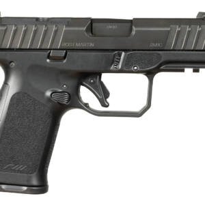 Rost Martin RM1CBLKOSP(COMP) RM1C  9mm Luger 17+1 4" Black Compensated Match Grade Barrel, Black Tenifer Optic Ready/Serrated Steel Slide, Black Polymer Frame w/Picatinny Rail, Textured Grip
