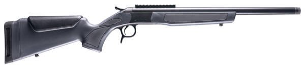 CVA CR4440 Scout  360 Buckhammer 1rd 20" Blued Threaded Barrel, Blued Picatinny Rail Receiver, Stealth Gray Fixed Synthetic Stock