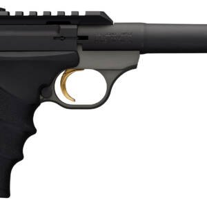 Browning 051530490 Buck Mark Plus Practical 22 LR 10+1 5.50" Tapered Bull Barrel, Matte Black Optic Ready/Serrated Steel Slide, Matte Gray Aluminum Frame, Black Ultragrip RX Grips