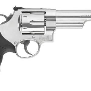 Smith & Wesson 163606 Model 629  44 Rem Mag or 44 S&W Spl Stainless Steel 6" Barrel & 6rd Cylinder, Satin Stainless Steel N-Frame,  Red Ramp Front/White Outline Rear Sights