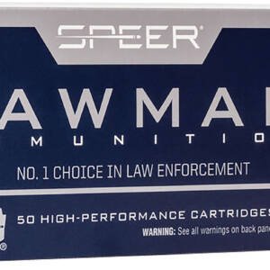 Speer 53824 Lawman Training Clean-Fire 9mmLuger 124gr Total Metal Jacket Round Nose 50 Per Box/20 Case