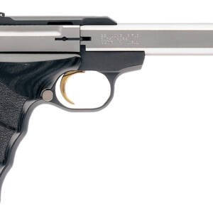 Browning 051427490 Buck Mark Plus *CA Compliant 22 LR 10+1 5.50" Slab Side Barrel, Serrated SS Slide, Matte Black Aluminum Frame, Black Laminate Wood Grips