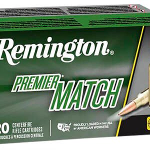 Remington Ammunition 27686 Premier Match 223Rem 77gr Sierra MatchKing BTHP 20 Per Box/10 Case