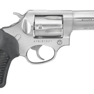 Ruger 5719 SP101  357 Mag 5rd 3.10" Satin Stainless Steel Barrel, Cylinder & Frame, Black Rubber Grip, Transfer Bar Safety, Exposed Hammer