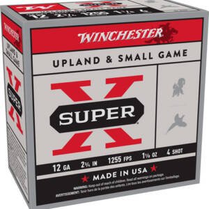 WINCHESTER SUPER-X 12GA 2.75" - 1-1/8OZ #4 1255FPS 250RD CASE