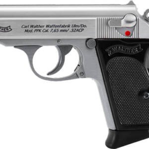 WALTHER PPK 32ACP SS FS - 6+1 RD BLACK SYNTHETIC GRIPS
