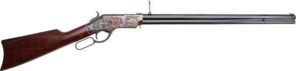 CIMARRON 1860 HENRY 44-40 WIN - 24" STEEL FRAME BLUED WALNUT