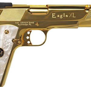 IVER JOHNSON EAGLE XL PORTED - 10MM 6" 24K GOLD WHITE PEARL