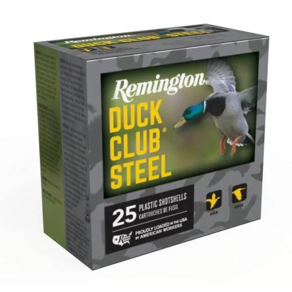 Remington Duck Club Steel Shotshells 12ga 2-3/4" 1-1/8oz 1375 fps #4 25/ct