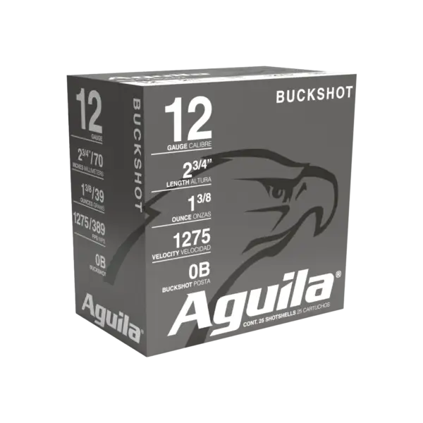 AGUILA 12GA 2 3/4" 0 BUCK 25RD BX 10 BXS PER CS