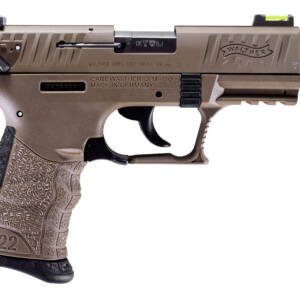 Walther Arms 5120753 P22 Q Tactical 22 LR 10+1 3.42" Steel/Threaded Barrel, Flat Dark Earth Serrated/Steel Slide, Flat Dark Earth Polymer Frame w/Picatinny Rail, Black Interchangeable Backstrap Grips