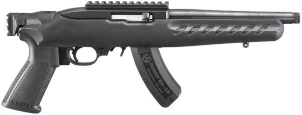 Ruger 4938 22 Charger  22 LR 15+1 8" Black Steel/Threaded Barrel, Matte Black Ergonomic Polymer Grip, Features Picatinny Rail w/Intergrated QD Cup