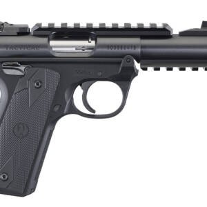 Ruger 40149 Mark IV 22/45 Tactical 22 LR 10+1 4.40" Steel/Threaded Barrel, Blued Slide, Black Checkered 1911-Style Panel Grip, Features Top & Bottom Picatinny Rails