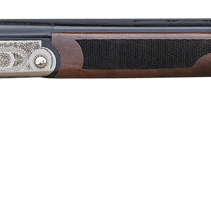Pointer KAR1228 Acrius 12 Gauge 3" 2rd 28" Black O/U Barrel, Nickel Engraved Metal Finish, Turkish Walnut Stock Includes 5 Chokes