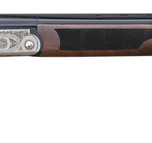 Pointer KAR41026Y Acrius  Youth 410 Gauge Break Open 3" 2rd 26" Black O/U Barrel, Nickel Engraved Metal Finish, Turkish Walnut Stock, Right Hand Includes 5 Chokes