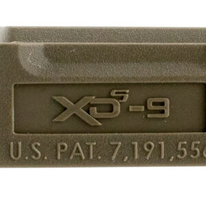 Springfield Armory XDS5901MFDE Backstrap Sleeve made of Polymer with Flat Dark Earth Finish & 1 Piece Design for 9mm Luger Springfield XD-S with #1 Backstrap & 3.30" Barrel