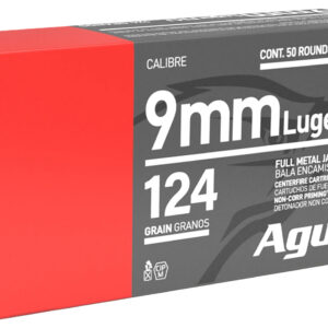 Aguila 1E092110   9mm Luger 124gr Full Metal Jacket 50 Per Box/20 Case