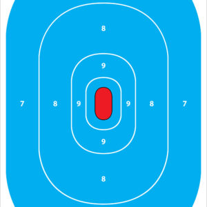 Pro-Shot SILHINTPBLUE SplatterShot Silhouette Hanging Tagboard 12" x 18" Hi-Vis Blue Impact Enhancement White 8 Per Pkg