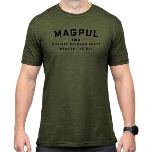 Magpul MAG1112-317 Go Bang Parts Olive Drab Heather Cotton/Polyester Short Sleeve Medium