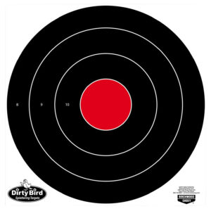 Birchwood Casey 35185 Dirty Bird 17.25" Bullseye Tagboard Hanging Black/White 5 Pack